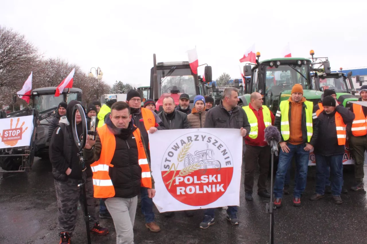 Protest rolników w Białej Podlaskiej