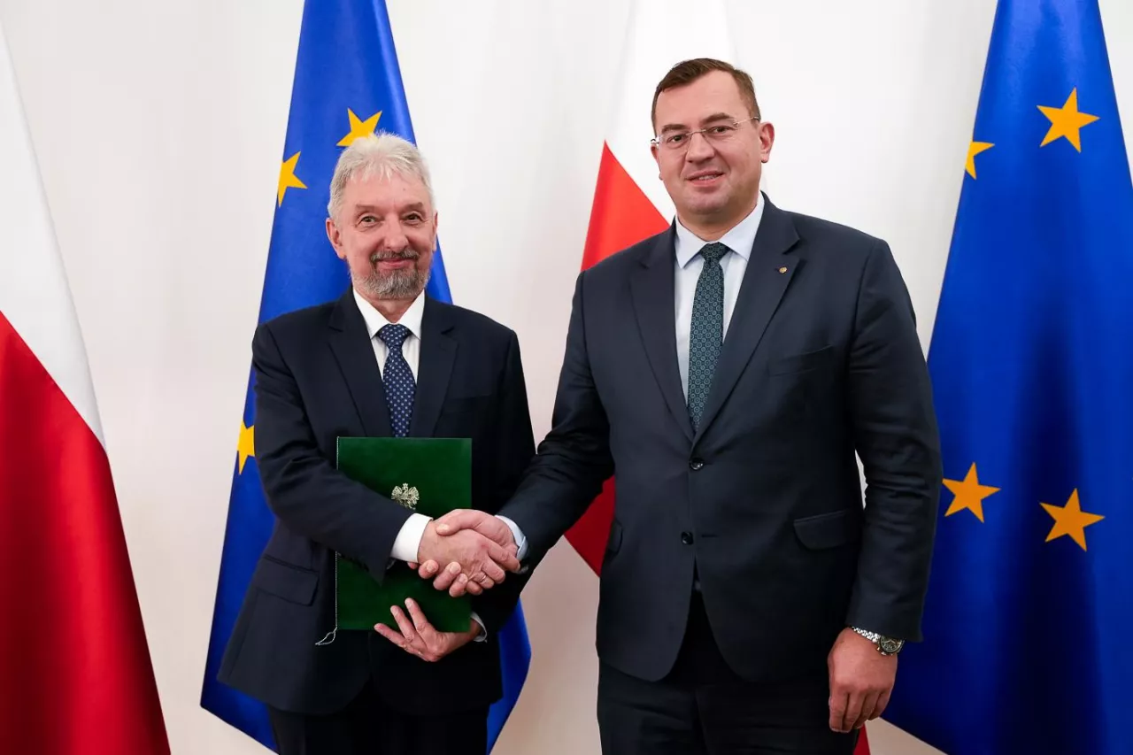 Dr inż. Krzysztof Rutkowski i minister Stefan Krajewski