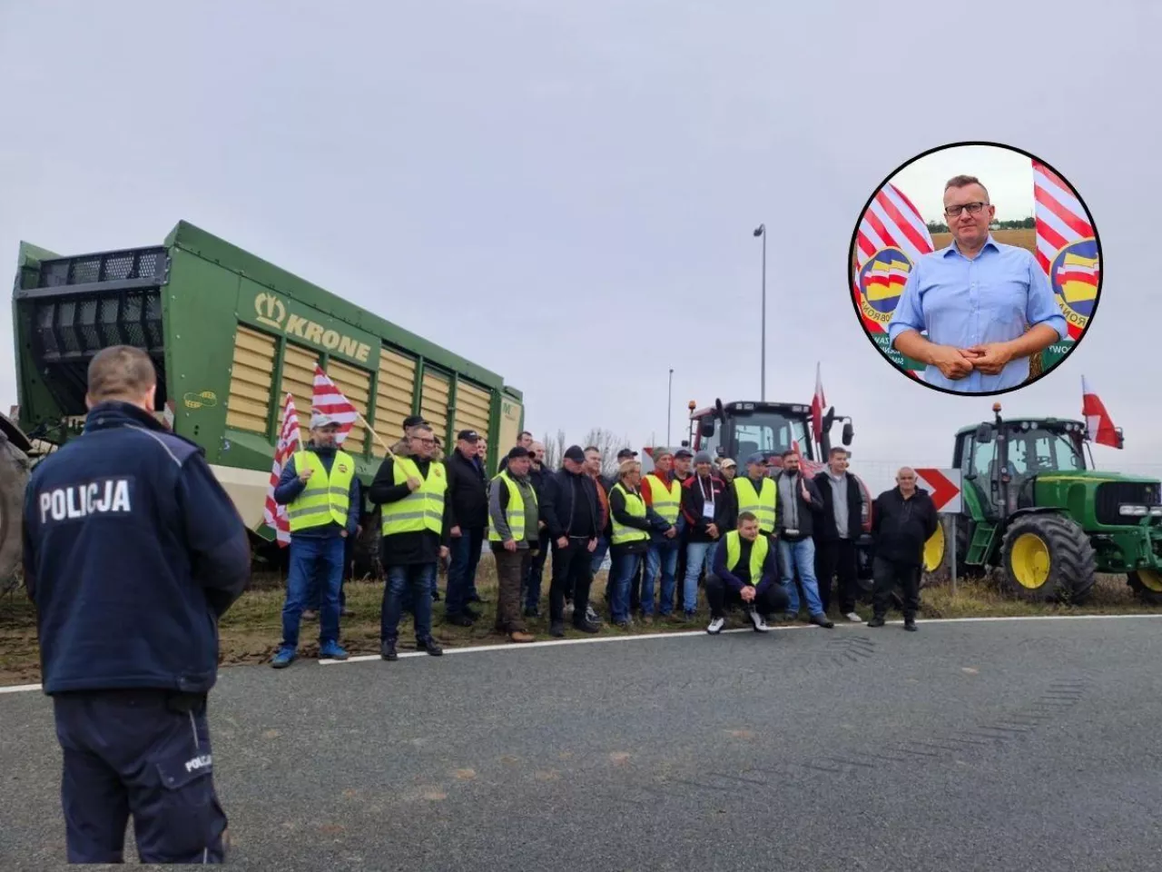 Policja odwiedziła rolników przed protestem w Żninie