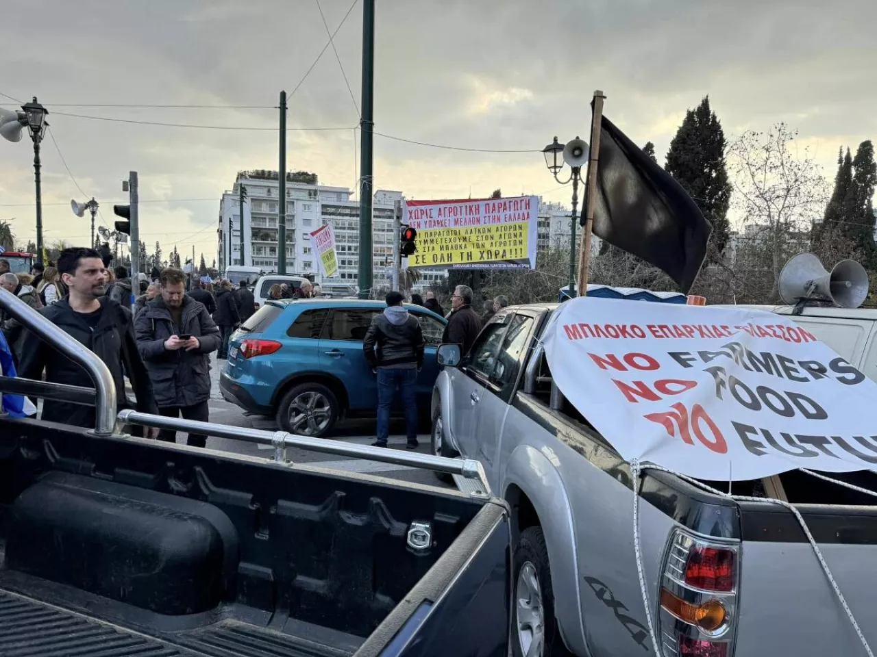 Protest rolników w Grecji. Zdjęcie pochodzi z profilu FB Federacji Producentów Laikón Agorón