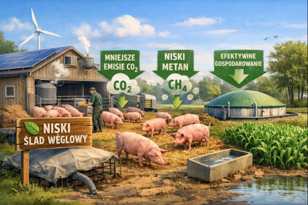 niski ślad węglowy z chlewni