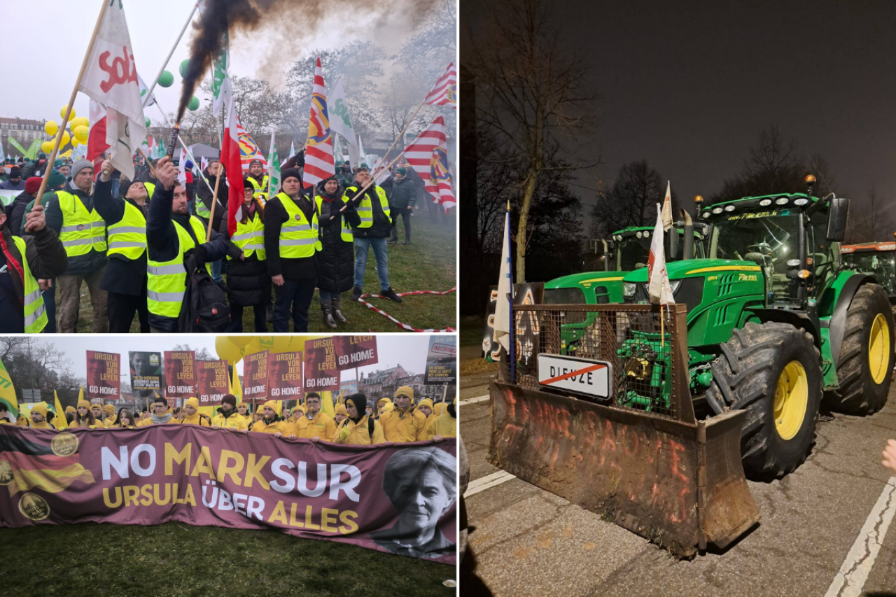 Protest rolników w Strasburgu, 20 stycznia 2026 r.