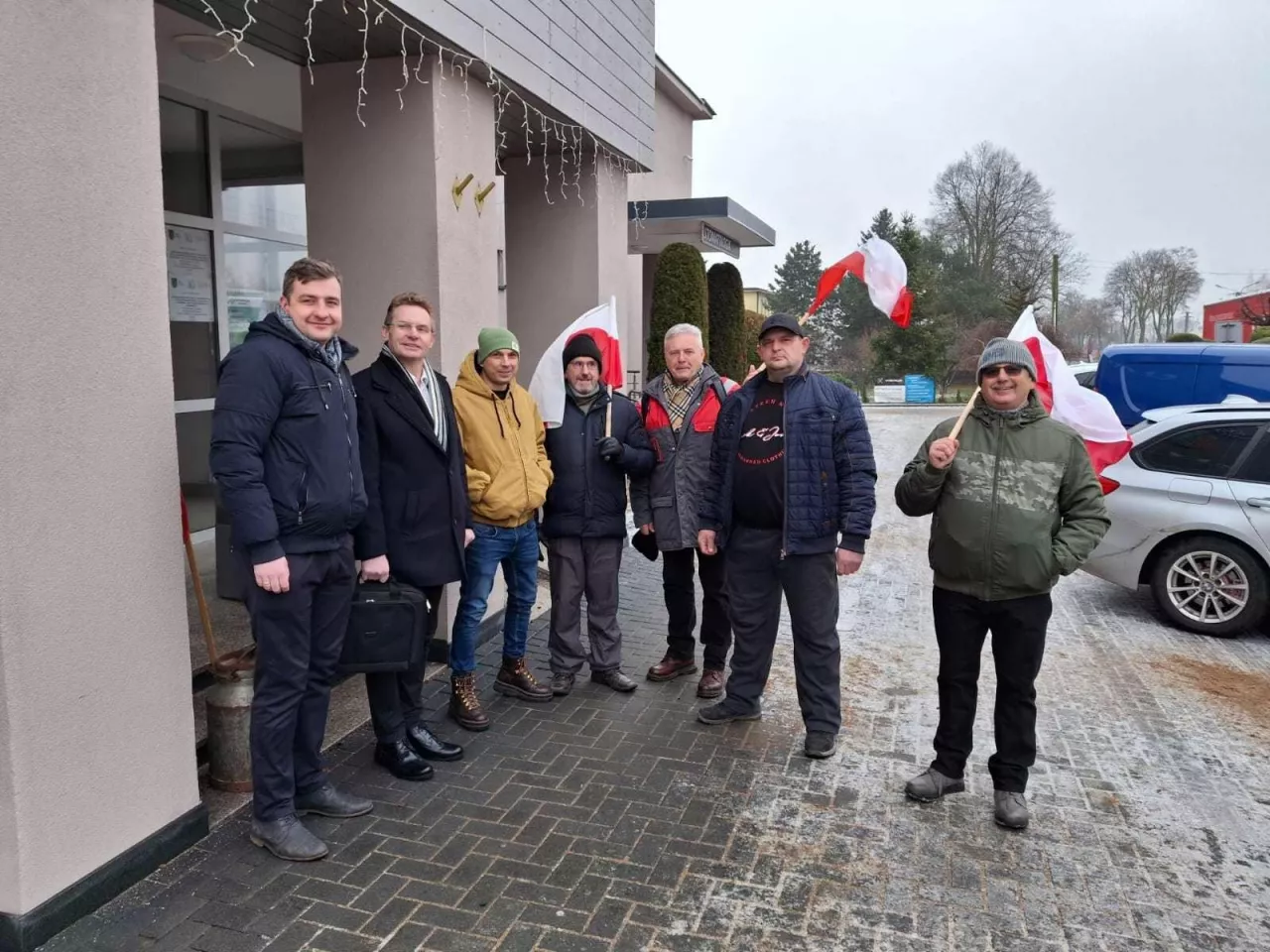 protest rolników w gminie Wróblew, 26 stycznia 2026
