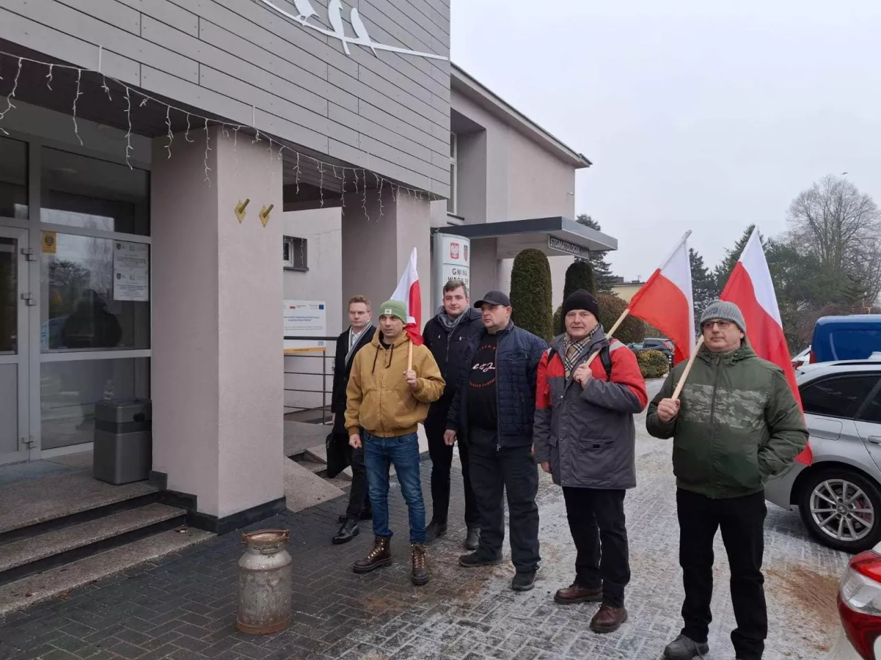 Kolejny poniedziałek protestów rolników. Delegacja pojawiła się w gminie Wróblew