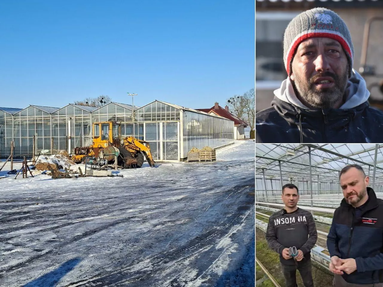Pomoc dla rolnika, który stracił szklarnię podczas mrozów